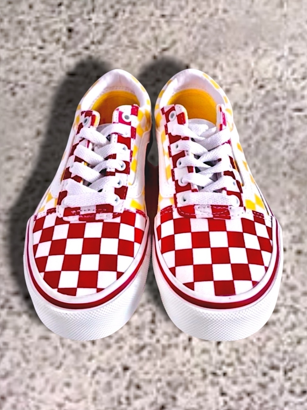 NWOT Vans Checkerboard Little Kid Sneakers Multicolor Lace‑Up Unisex Size 13 - Picture 8 of 10